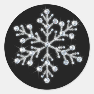 Autocollant de flocon de neige en hiver