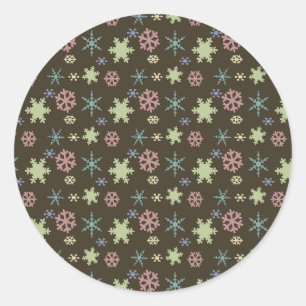 Autocollant de flocons de neige rétro