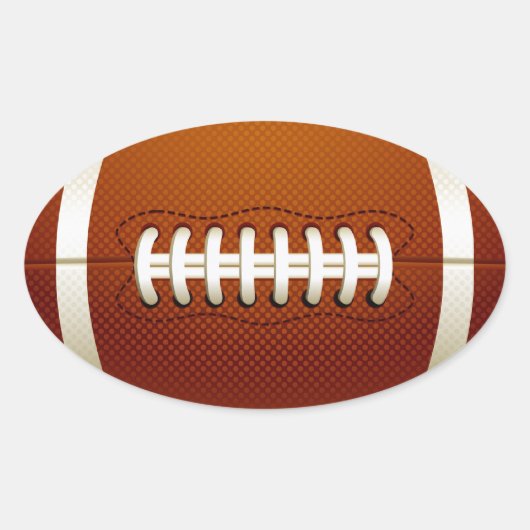 Autocollant de football ovale (Devant)