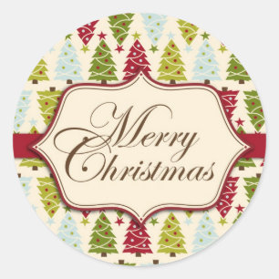 Autocollant de forêt de Noël