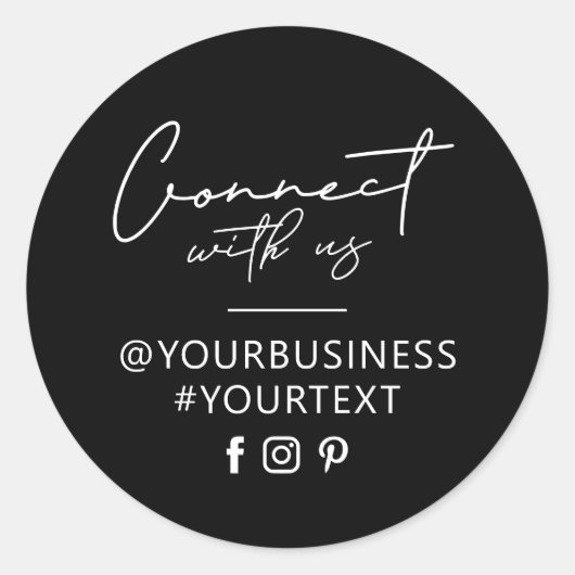 Autocollant de forfait Instagram Black Connectez-v (Devant)