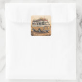 Autocollant de fourgonnette rétro – (Sac)