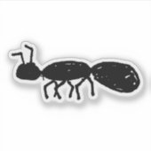 Autocollant de fourmi drôle - Cadeau d'animal mign (Devant)