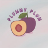 Autocollant de fruit prune – Illustration de prune (Devant)