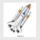 Autocollant de fusée des forces spatiales (Feuille)