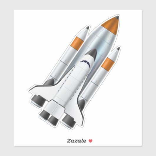 Autocollant de fusée des forces spatiales (Feuille)
