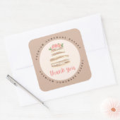 Autocollant de gâteau de mariage floral Love Cakes (Enveloppe)