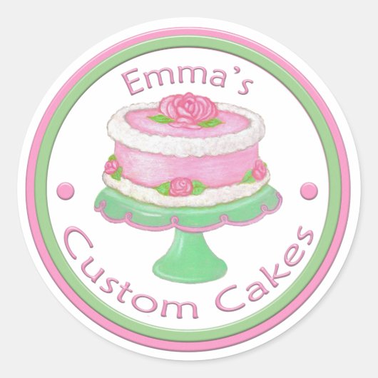Autocollant de gâteau ~ Merci (Devant)