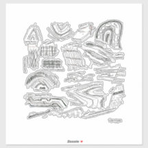 Autocollant de géologie structurale en vinyle sur