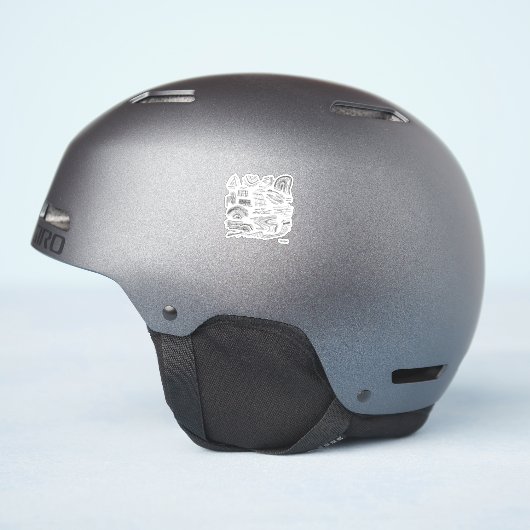 Autocollant de géologie structurale en vinyle sur (Côté casque)
