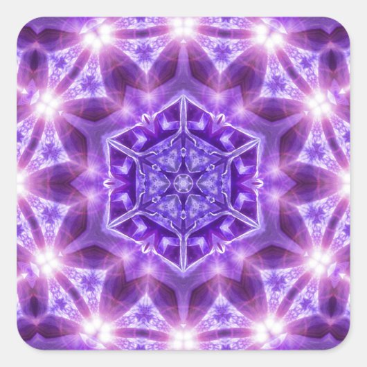 Autocollant de géométrie Hexagon violet (Devant)