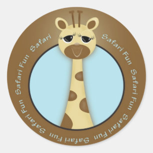 Autocollant de girafe de safari