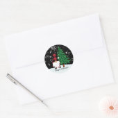 Autocollant de gnome à impression de bison de Noël (Enveloppe)