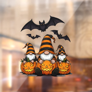 Autocollant de gnome de Halloween pour fenêtre