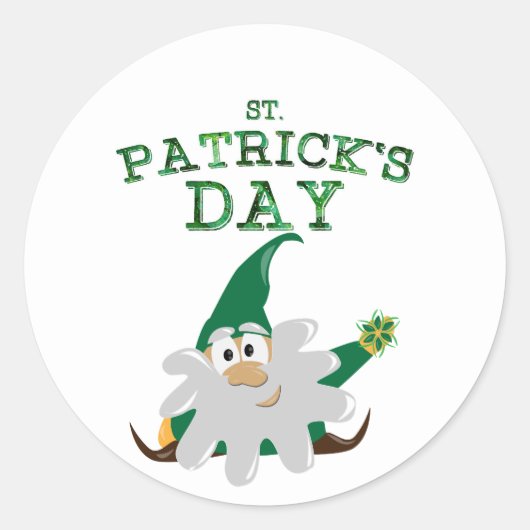 Autocollant de gnome de la Saint-Patrick (Devant)