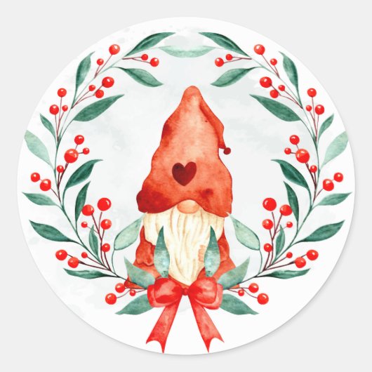 Autocollant de gnome de Noël (Devant)