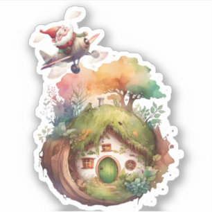 Autocollant de gnome mignon