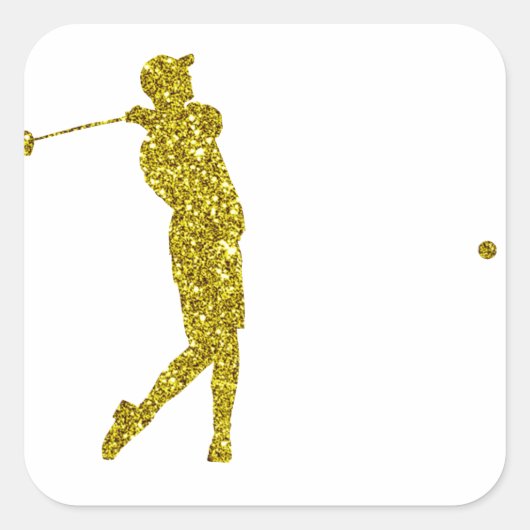 Autocollant de golf en or (Devant)