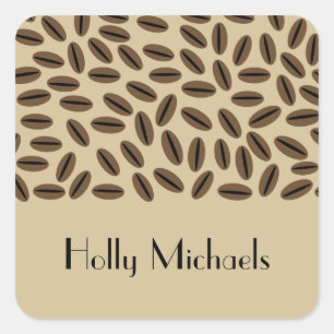 Autocollant de grains de café