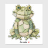 Autocollant de grenouille à raclettes (Feuille)