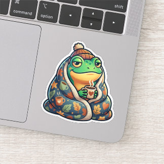 Autocollant de grenouille avec couverture conforta