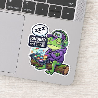 Autocollant de grenouille ignorant les responsabil