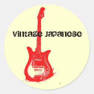 Autocollant de guitare japonaise vintage
