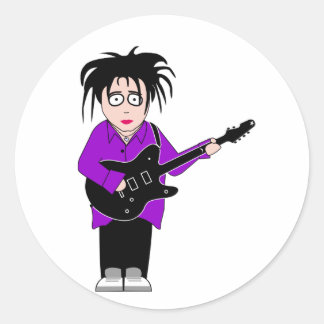 autocollant de guitare ronde