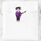 autocollant de guitare ronde (Sac)