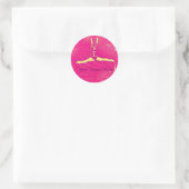 Autocollant de gymnaste rose "feux d'artifice" (Sac)