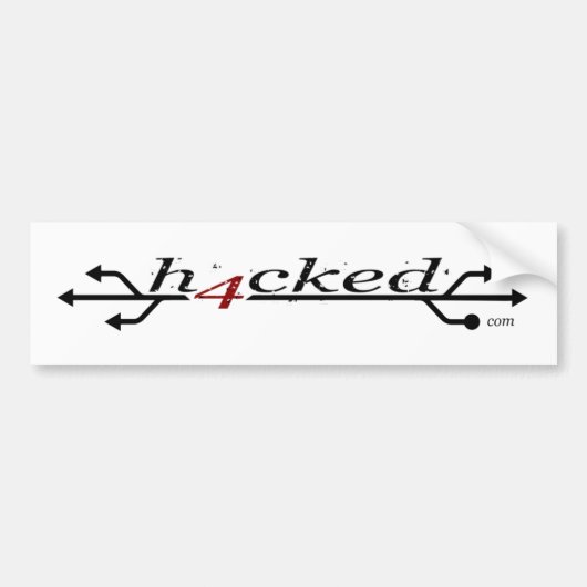 autocollant de h4cked.com (Devant)
