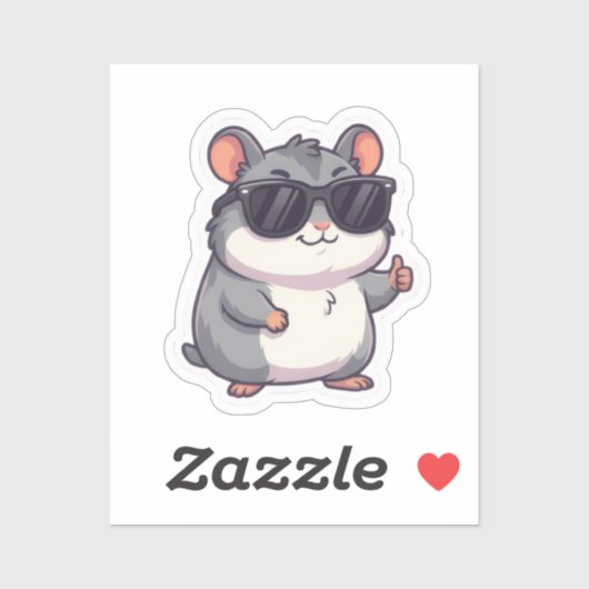 Autocollant de hamster cool (Feuille)