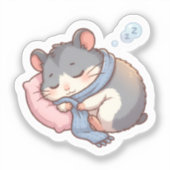 Autocollant de hamster endormi ⭐ (Recto)