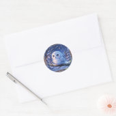 Autocollant de hibou des neiges mignon (Enveloppe)