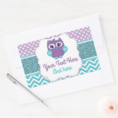 Autocollant de hibou personnalisable Étiquette vio (Enveloppe)