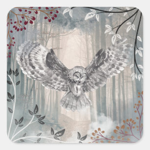 Autocollant de hibou volant