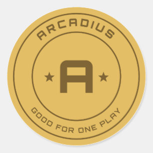 Autocollant de jeton de jeu Arcadius