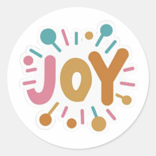 autocollant de joie mot simple