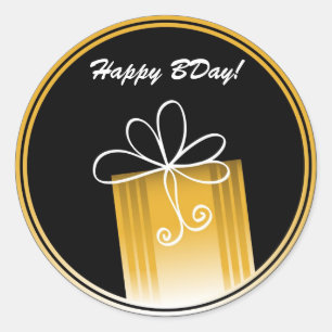 Autocollant de joyeux anniversaire d'étiquette de