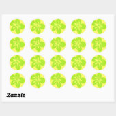 Autocollant "de ketmie heureuse" en jaune/chaux (Feuille)