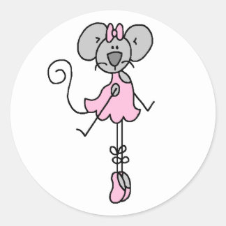 Autocollant de la ballerine deux de souris