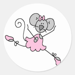 Autocollant de la ballerine une de souris