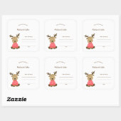 autocollant de la bibliothèque de cerfs d'hiver (Feuille)