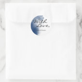 Autocollant de la carte d'aquarelle bleu marine (Sac)