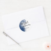 Autocollant de la carte d'aquarelle bleu marine (Enveloppe)