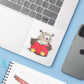 Autocollant de la Chouette de lecture (Ordinateur portable avec iPhone)