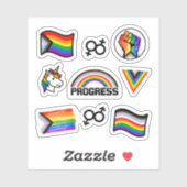Autocollant de la collection Progress Pride (Feuille)