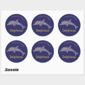 Autocollant de la constellation du Dauphin (Feuille)