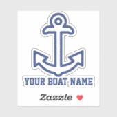 Autocollant de la coque d'Ancre bleue personnalisé (Feuille)