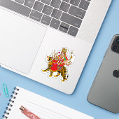 Autocollant de la déesse Chandraghanta (Ordinateur portable avec iPhone)
